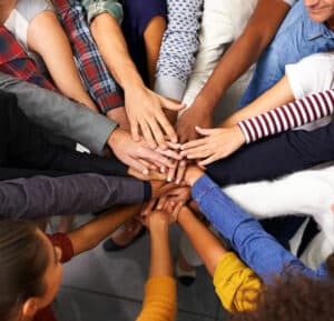 Joined hands for new students